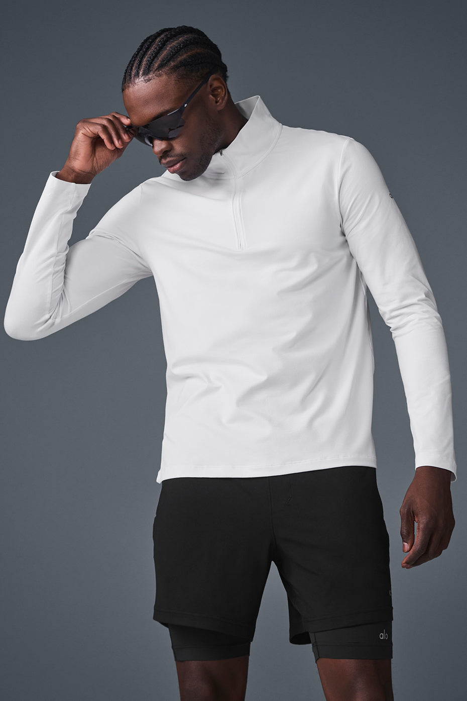 Conquer 1/4 Zip Reform Long Sleeve - White