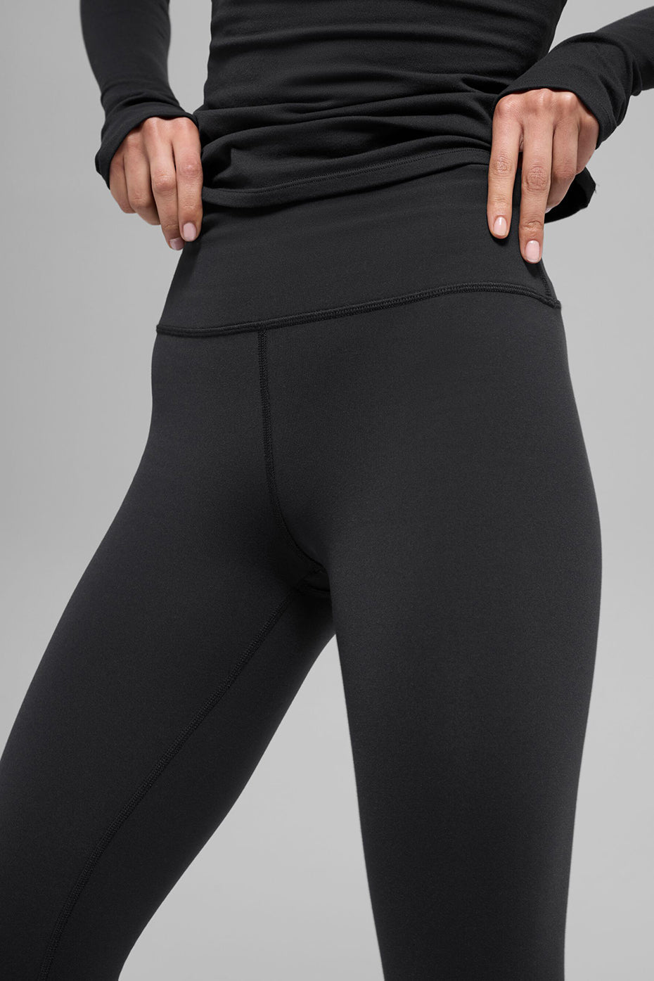 Airbrush Winter Warm High-Waist Nocturne Legging - Black