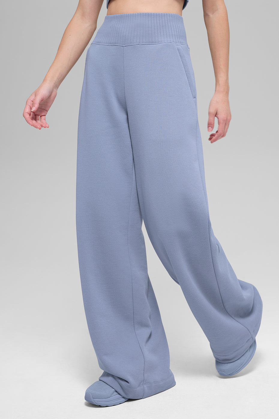 Serenity Wide Leg Sweatpant - Winter Frost