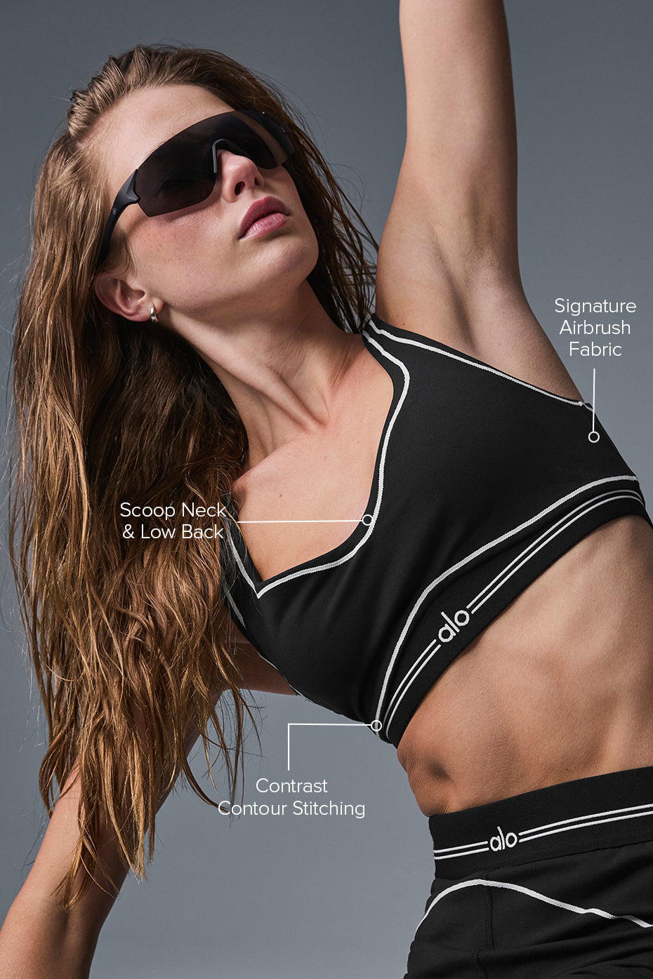 ALO YOGA - Brassière Airbrush Heart Throb